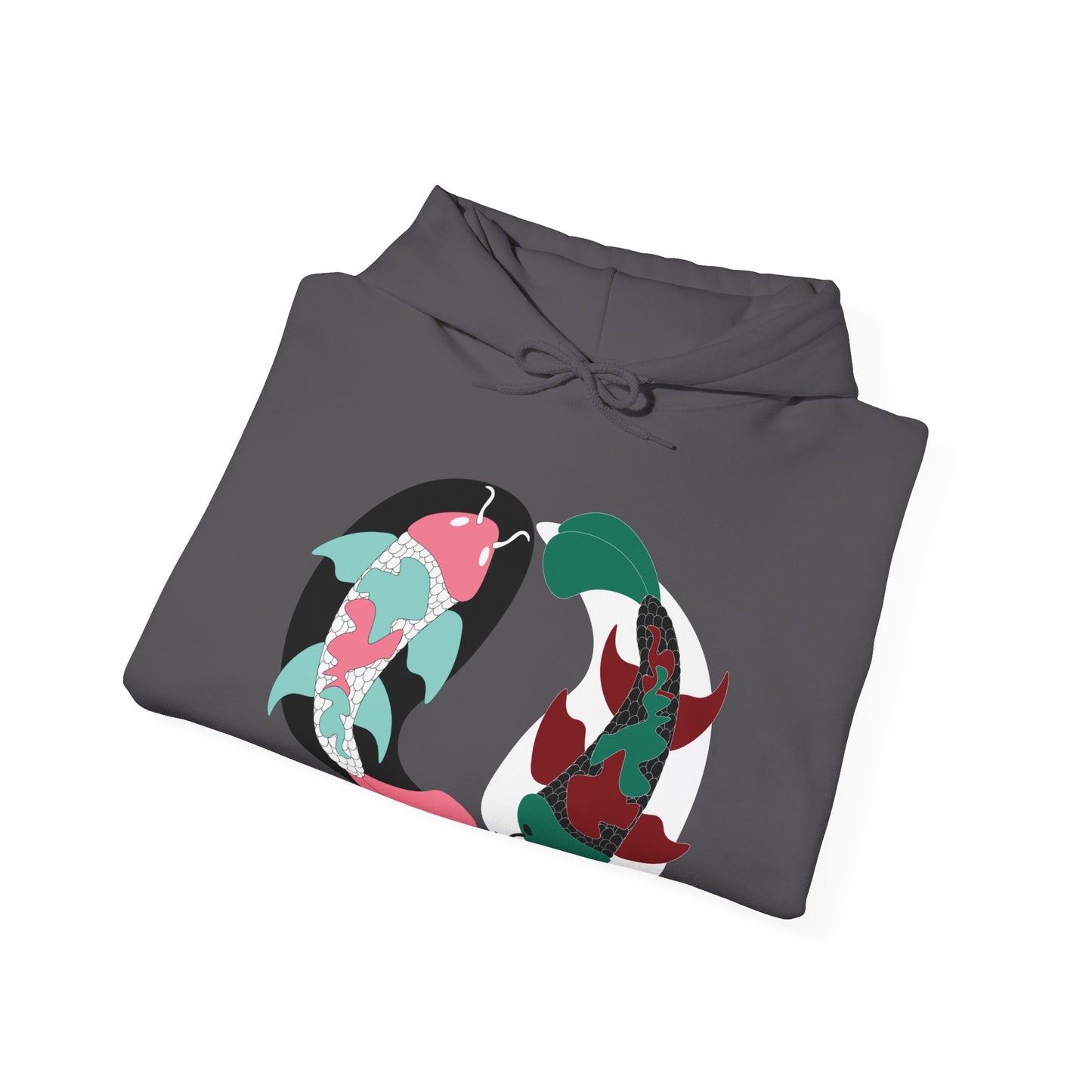 Yin and Yang Koi on the front Sweatshirt