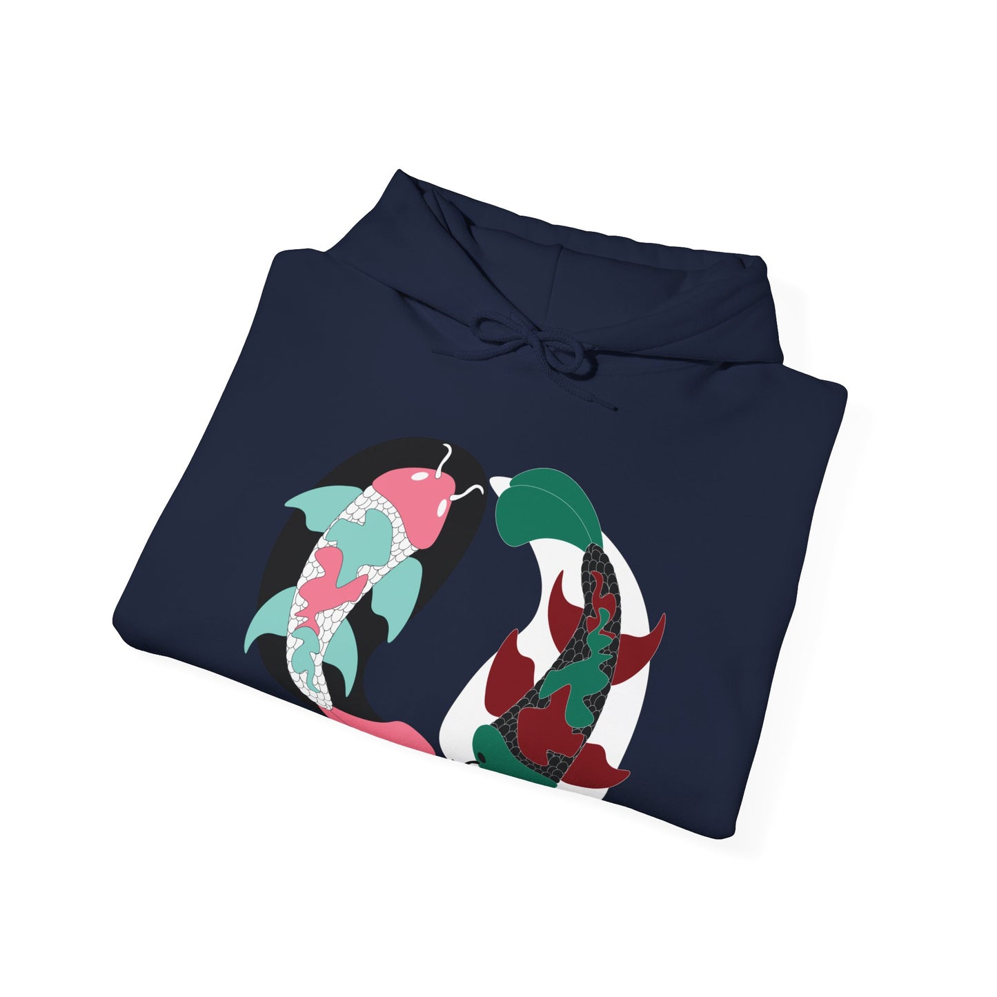 Yin and Yang Koi on the front Sweatshirt