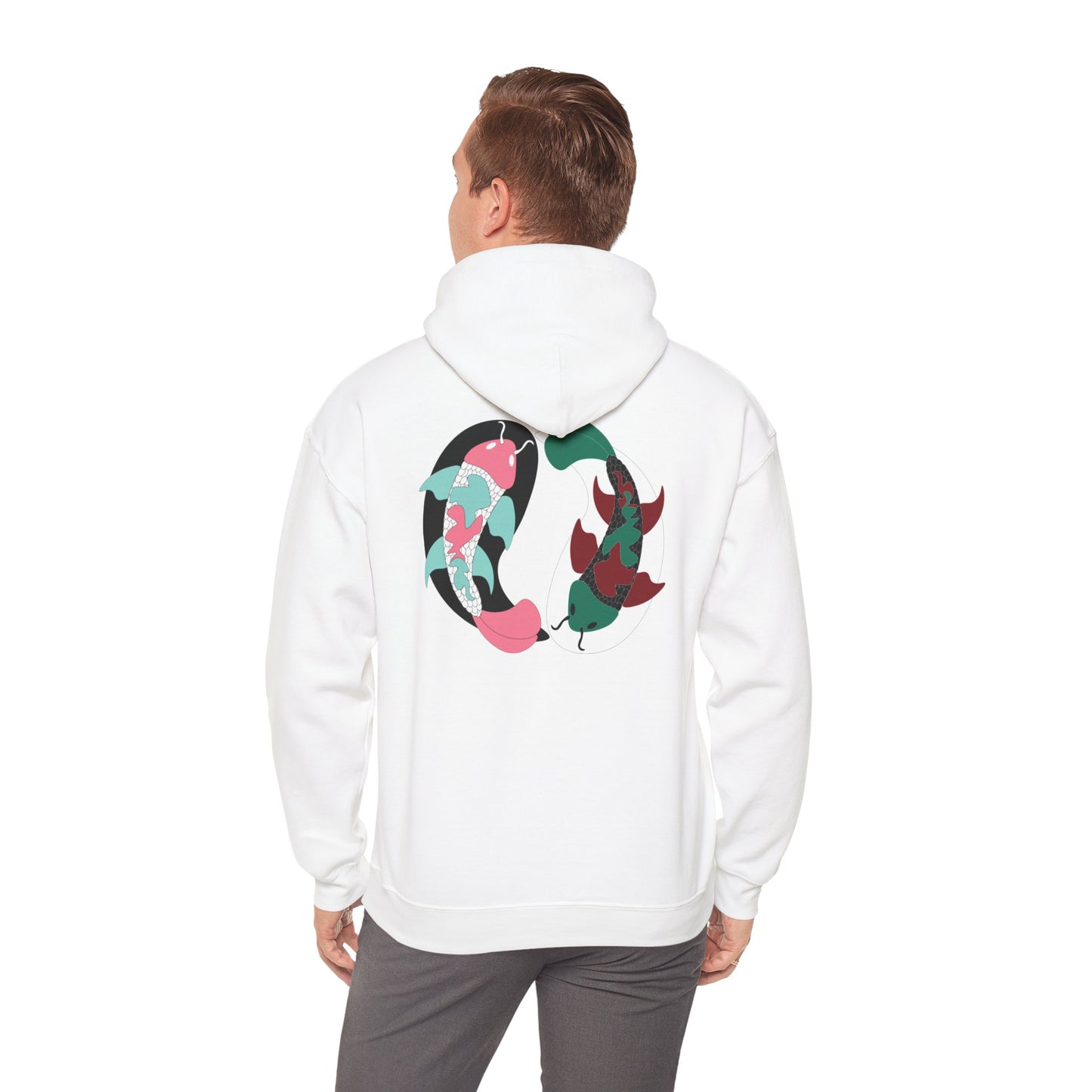 Yin and Yang Koi on the back Sweatshirt