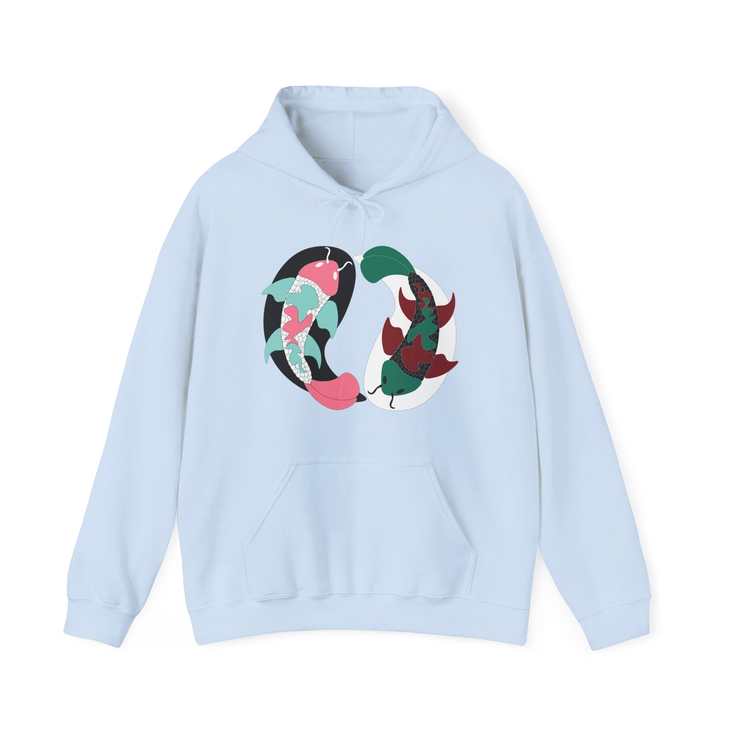 Yin and Yang Koi on the front Sweatshirt