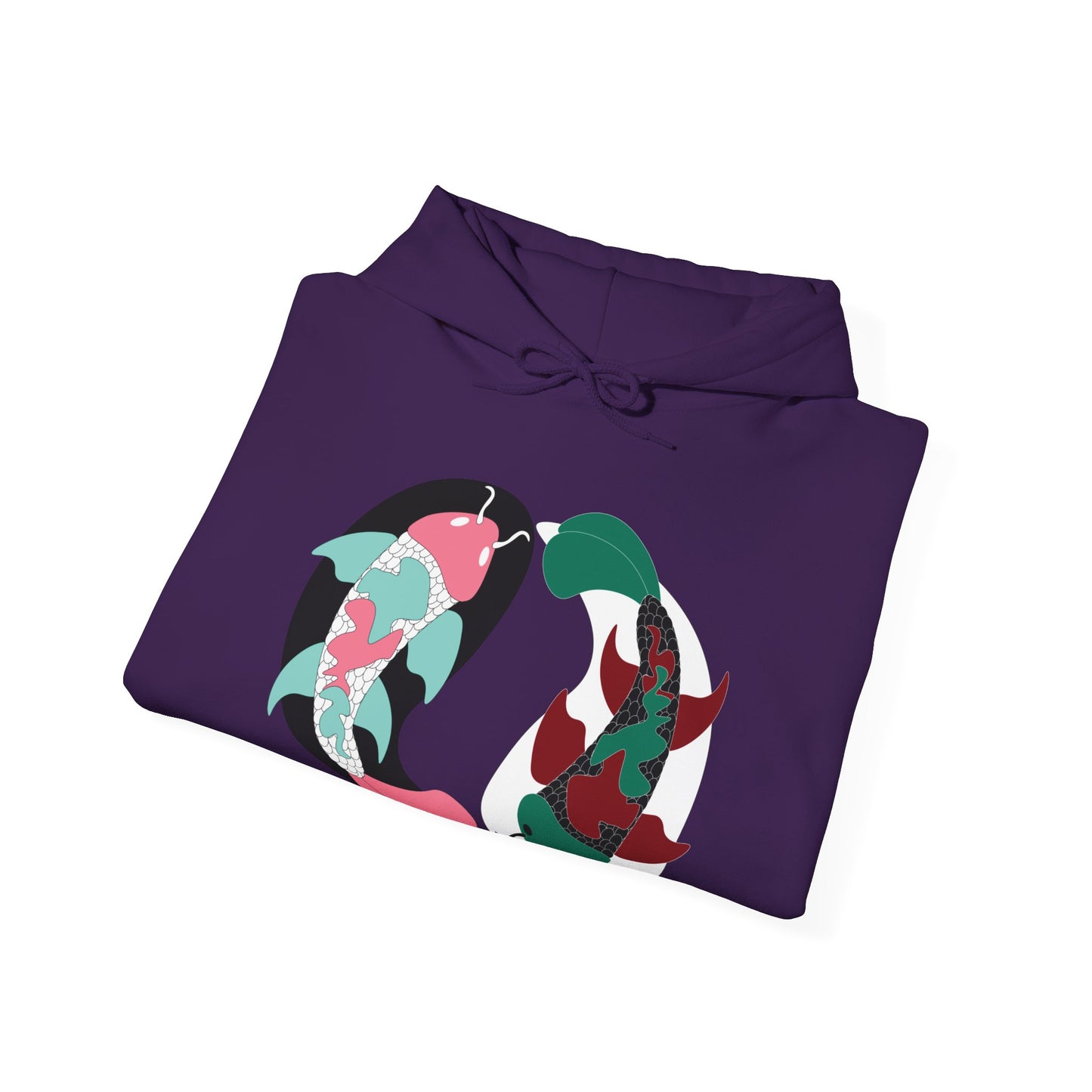 Yin and Yang Koi on the front Sweatshirt