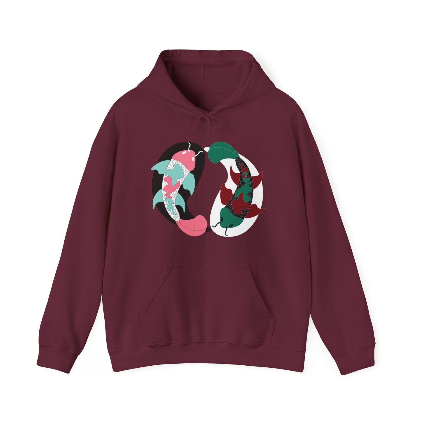 Yin and Yang Koi on the front Sweatshirt