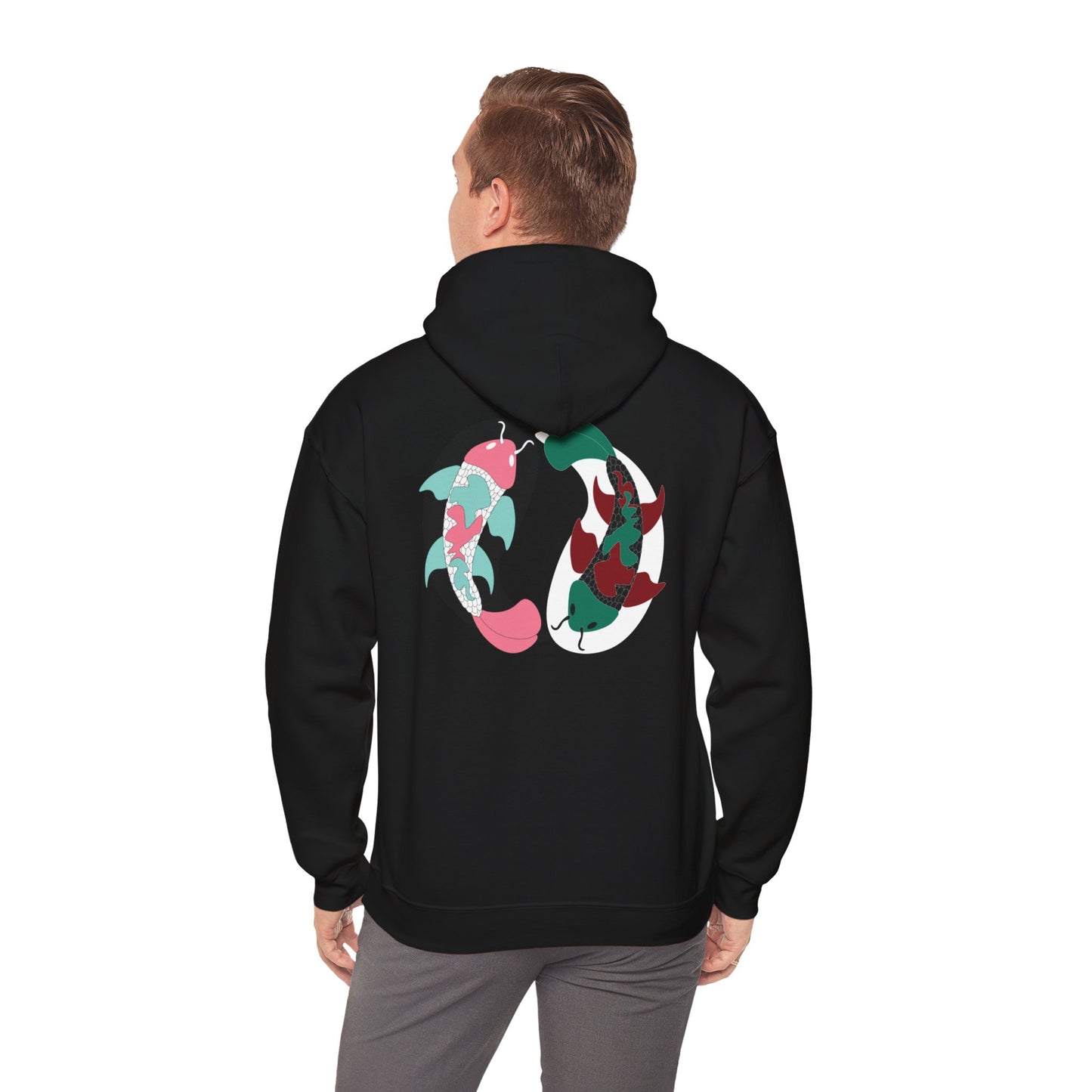 Yin and Yang Koi on the back Sweatshirt
