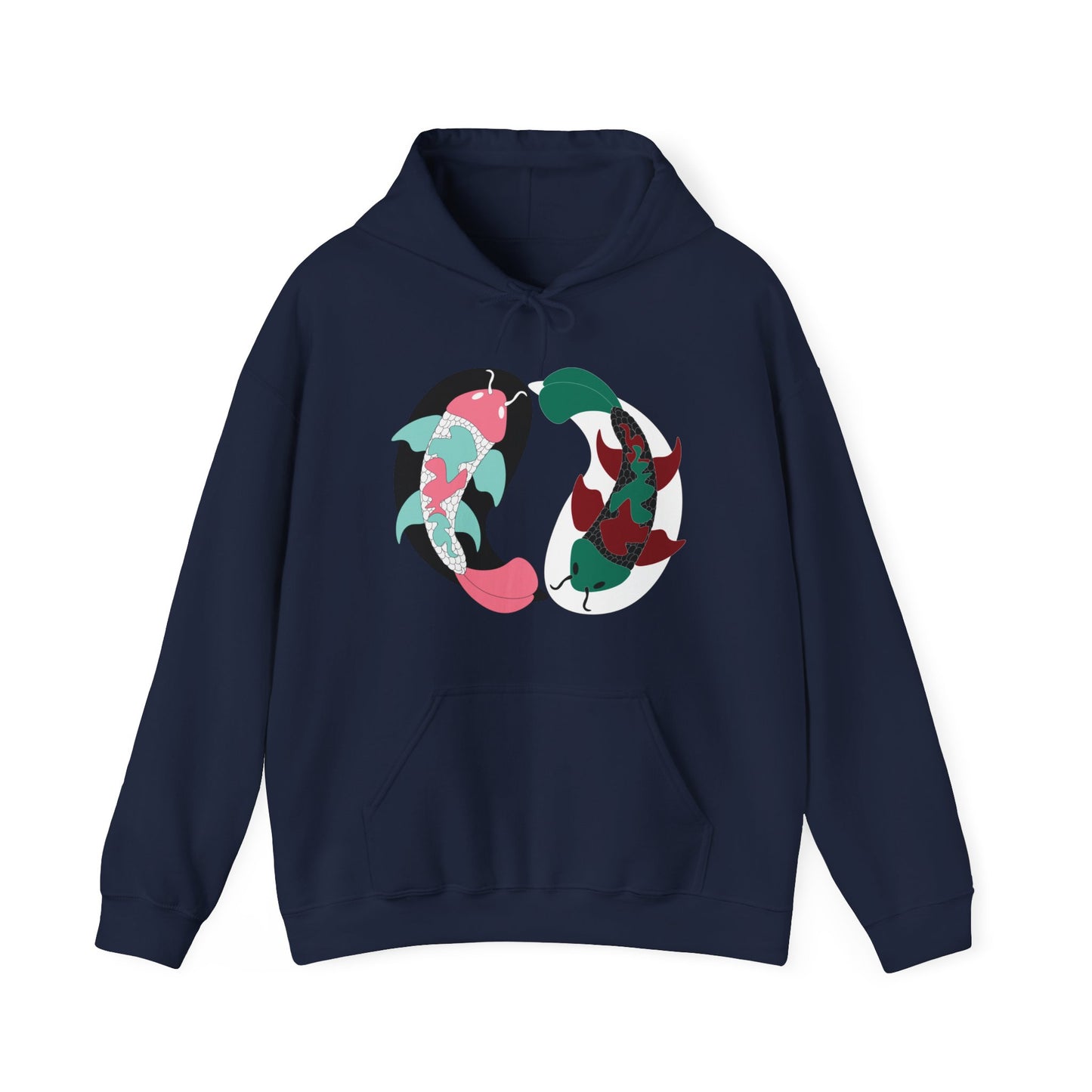 Yin and Yang Koi on the front Sweatshirt