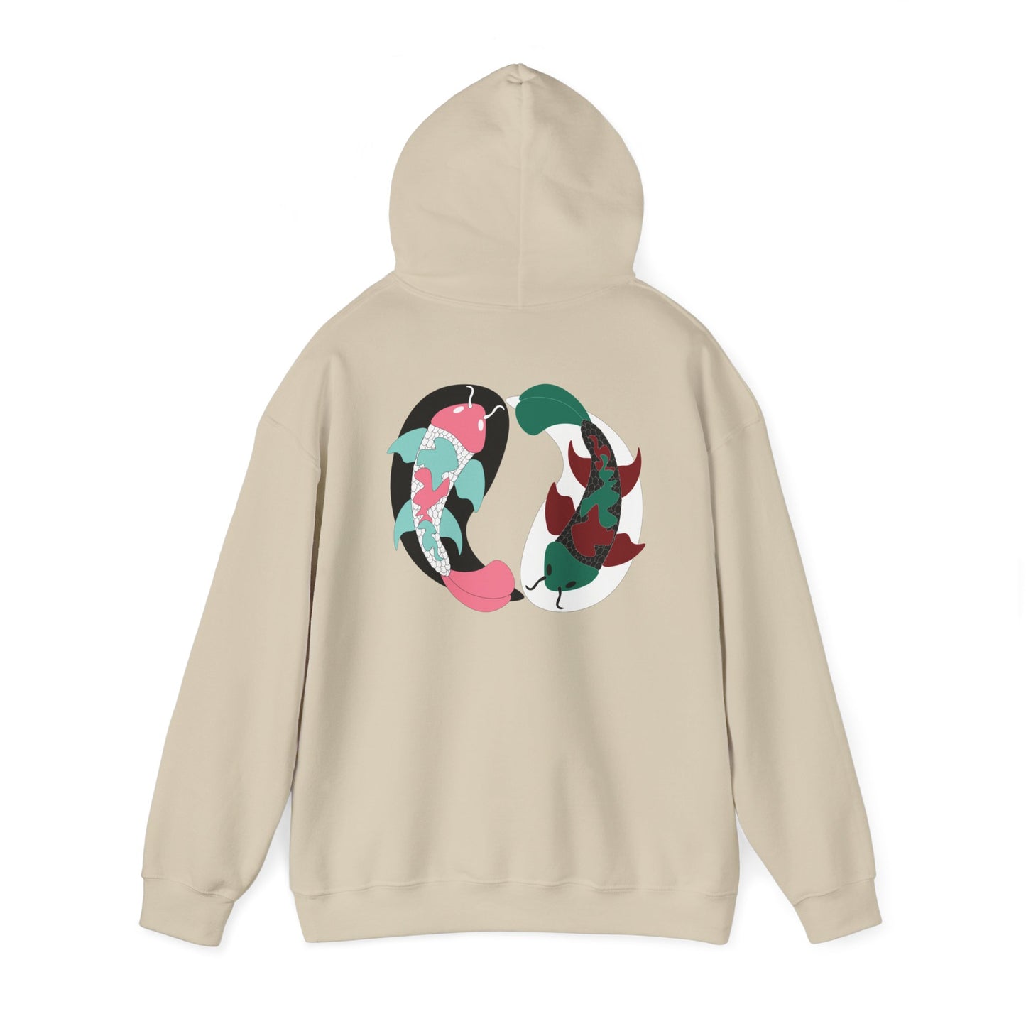 Yin and Yang Koi on the back Sweatshirt