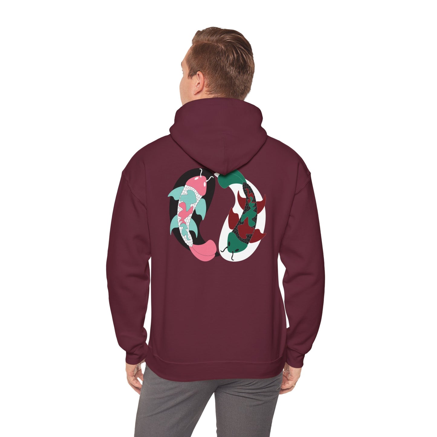 Yin and Yang Koi on the back Sweatshirt