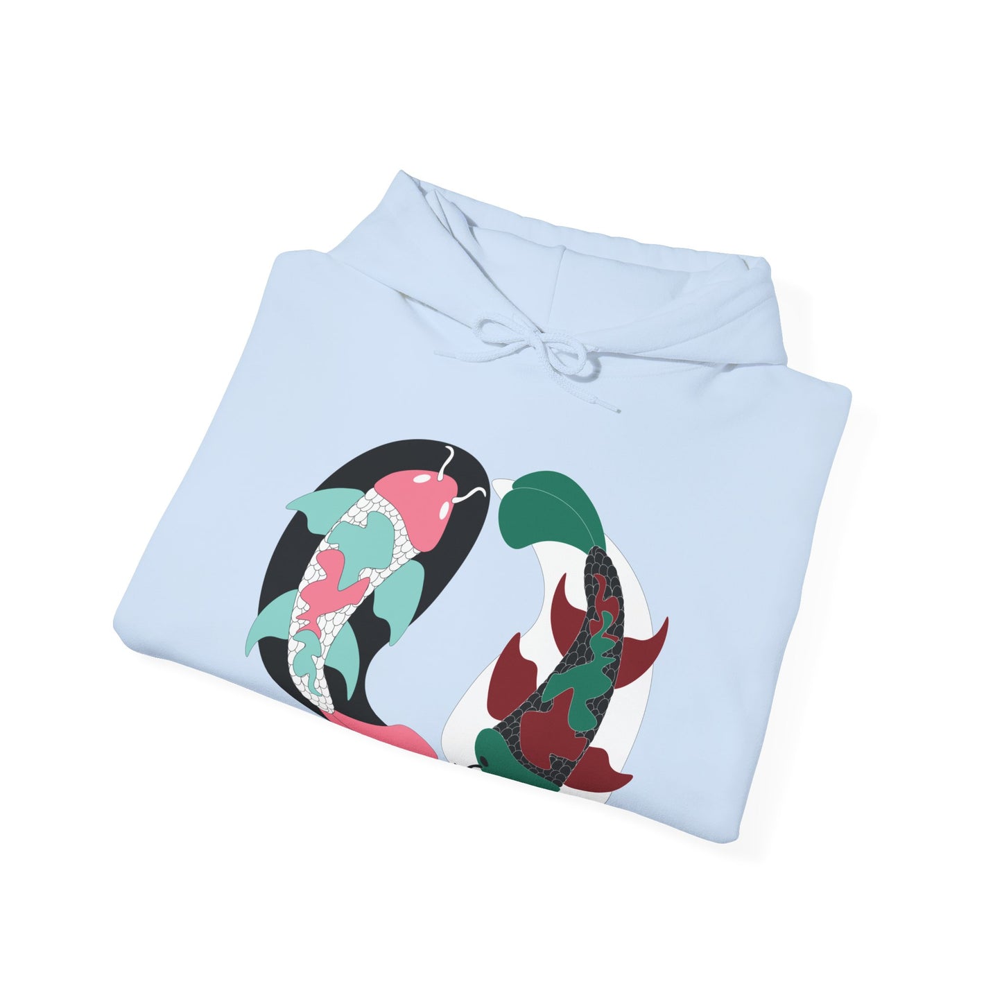 Yin and Yang Koi on the front Sweatshirt