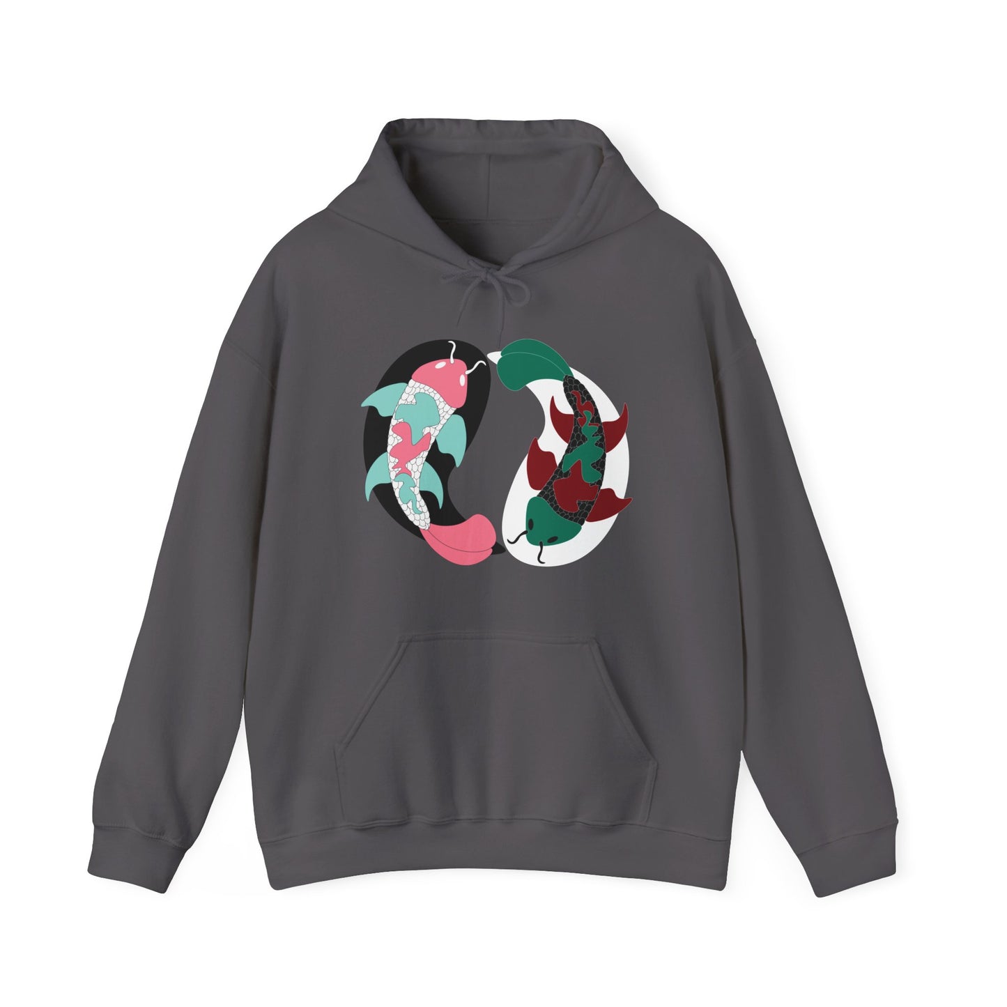 Yin and Yang Koi on the front Sweatshirt