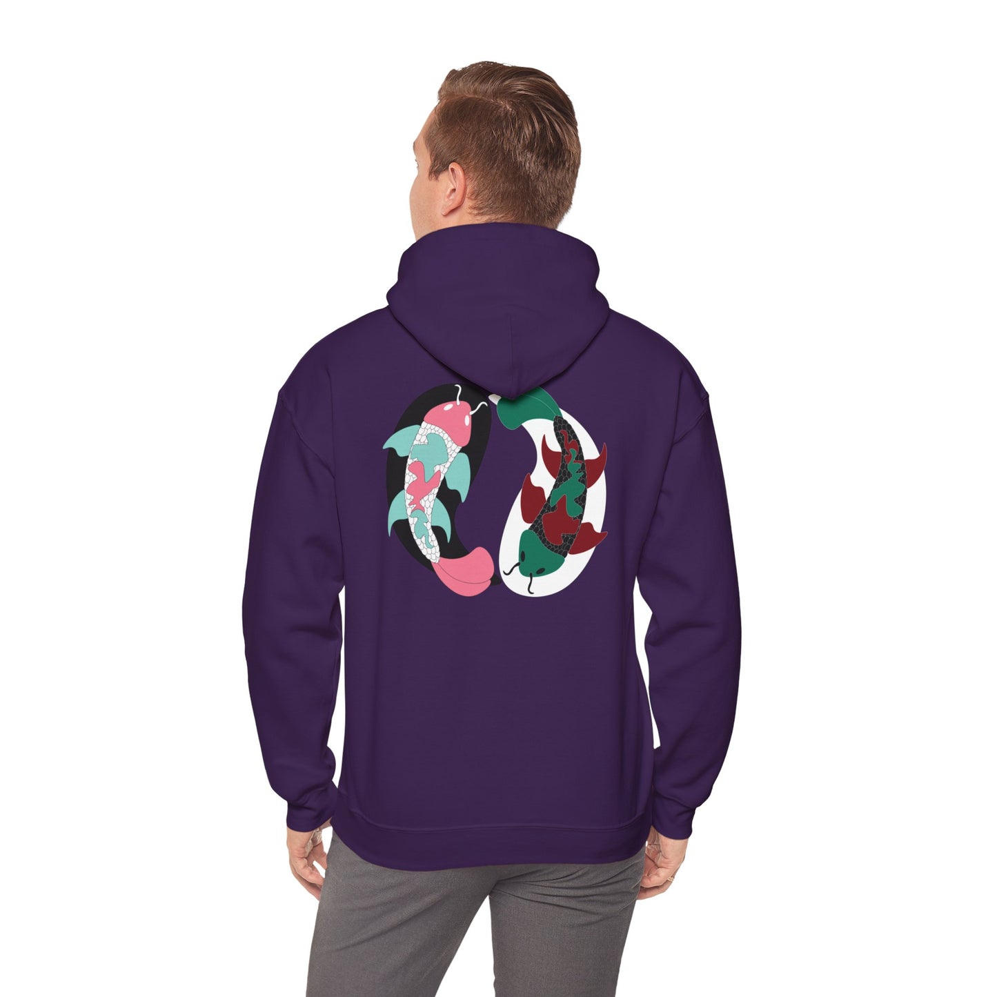 Yin and Yang Koi on the back Sweatshirt