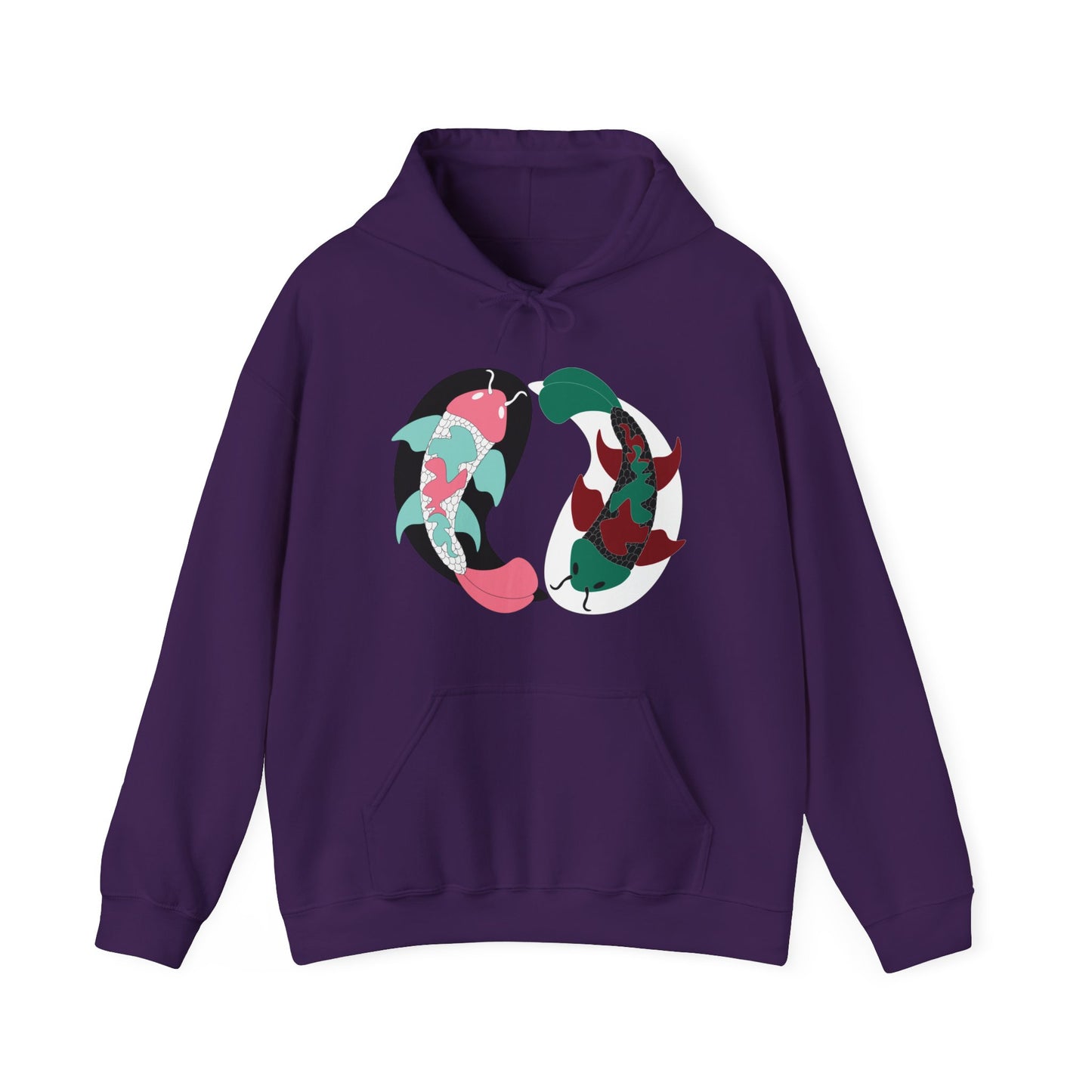 Yin and Yang Koi on the front Sweatshirt