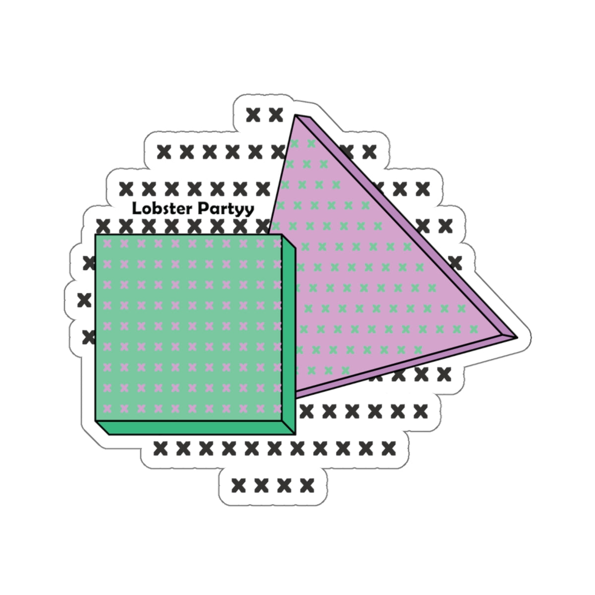 Xs and Shapes Sticker