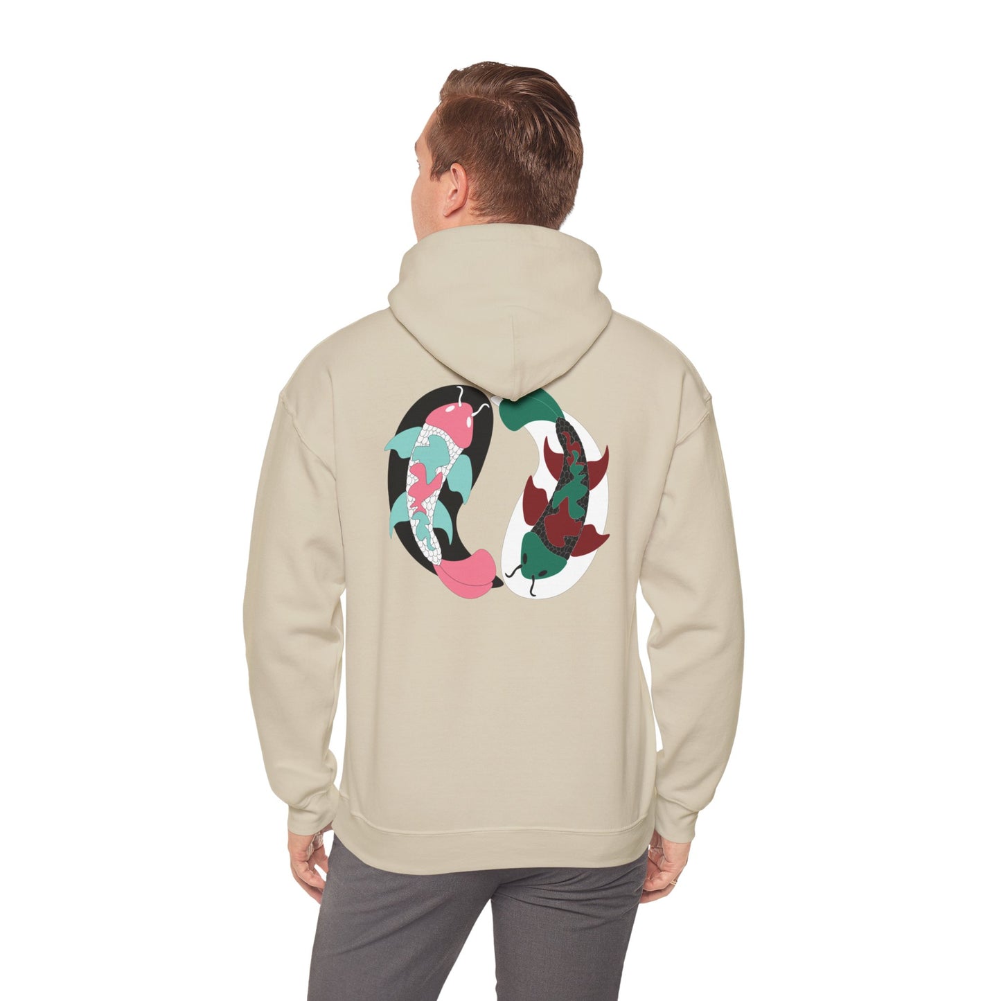 Yin and Yang Koi on the back Sweatshirt