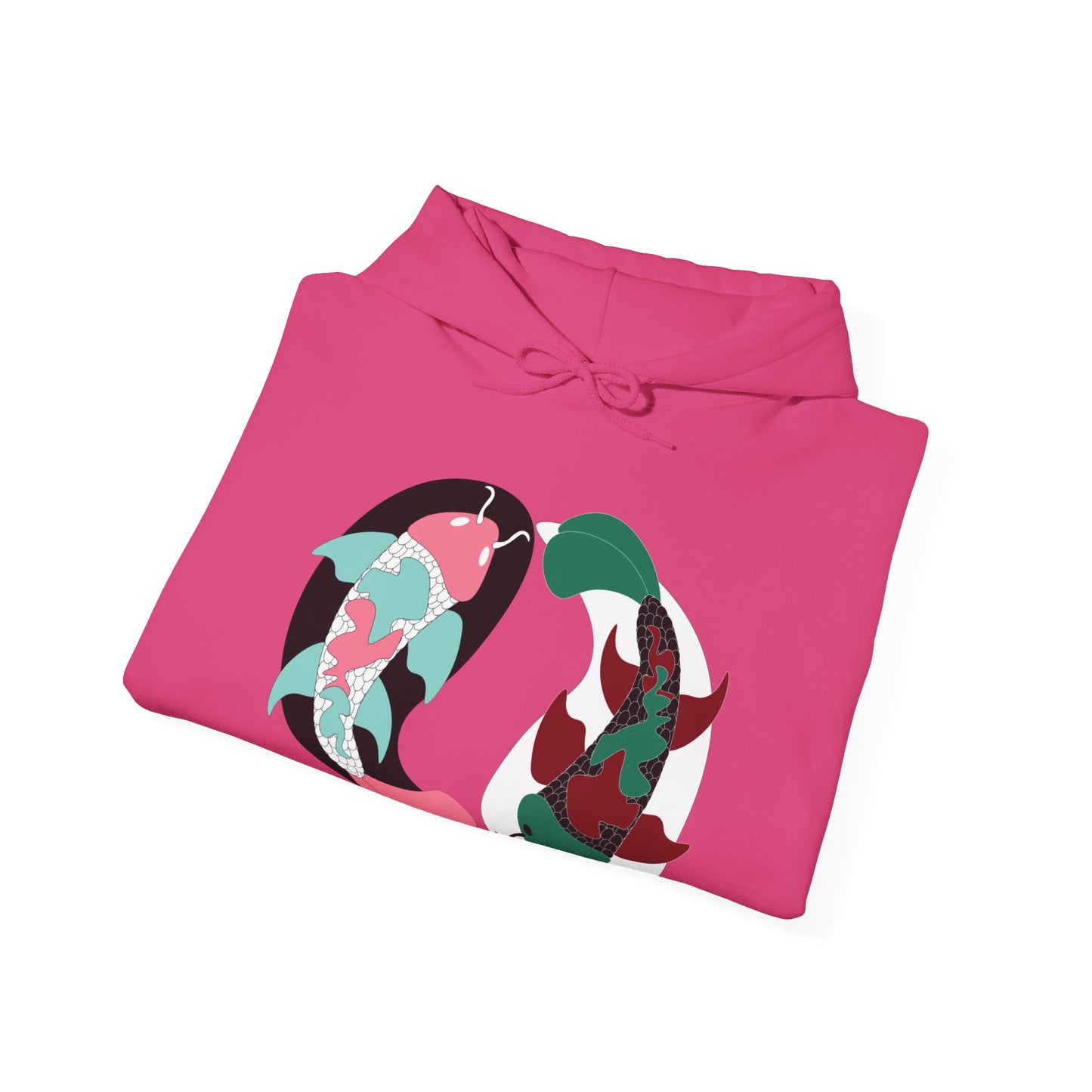 Yin and Yang Koi on the front Sweatshirt