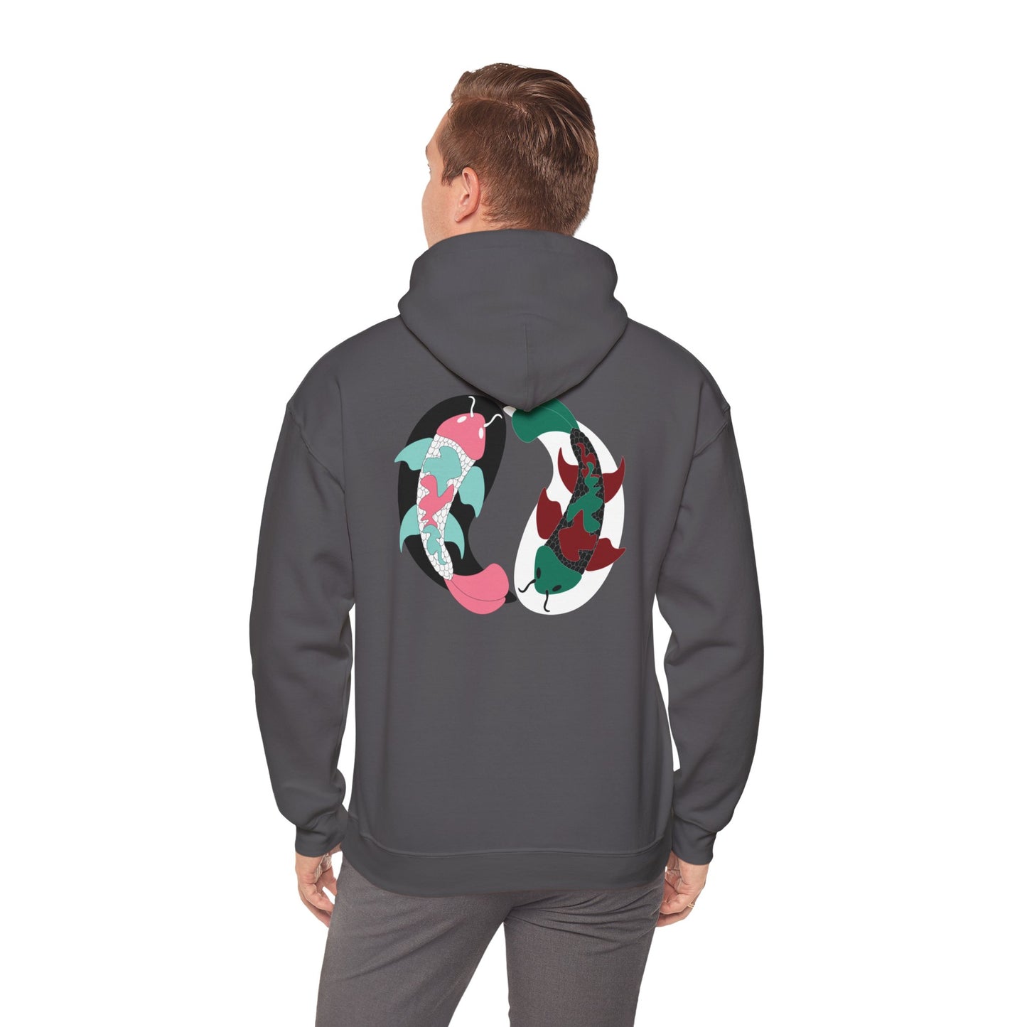 Yin and Yang Koi on the back Sweatshirt