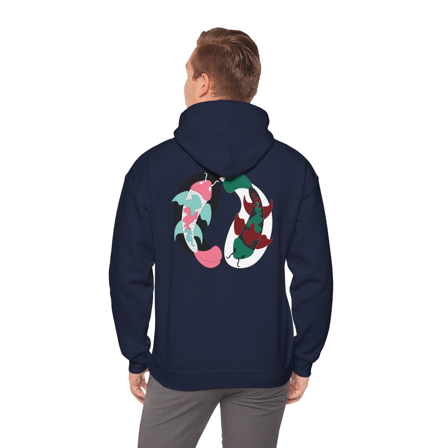 Yin and Yang Koi on the back Sweatshirt