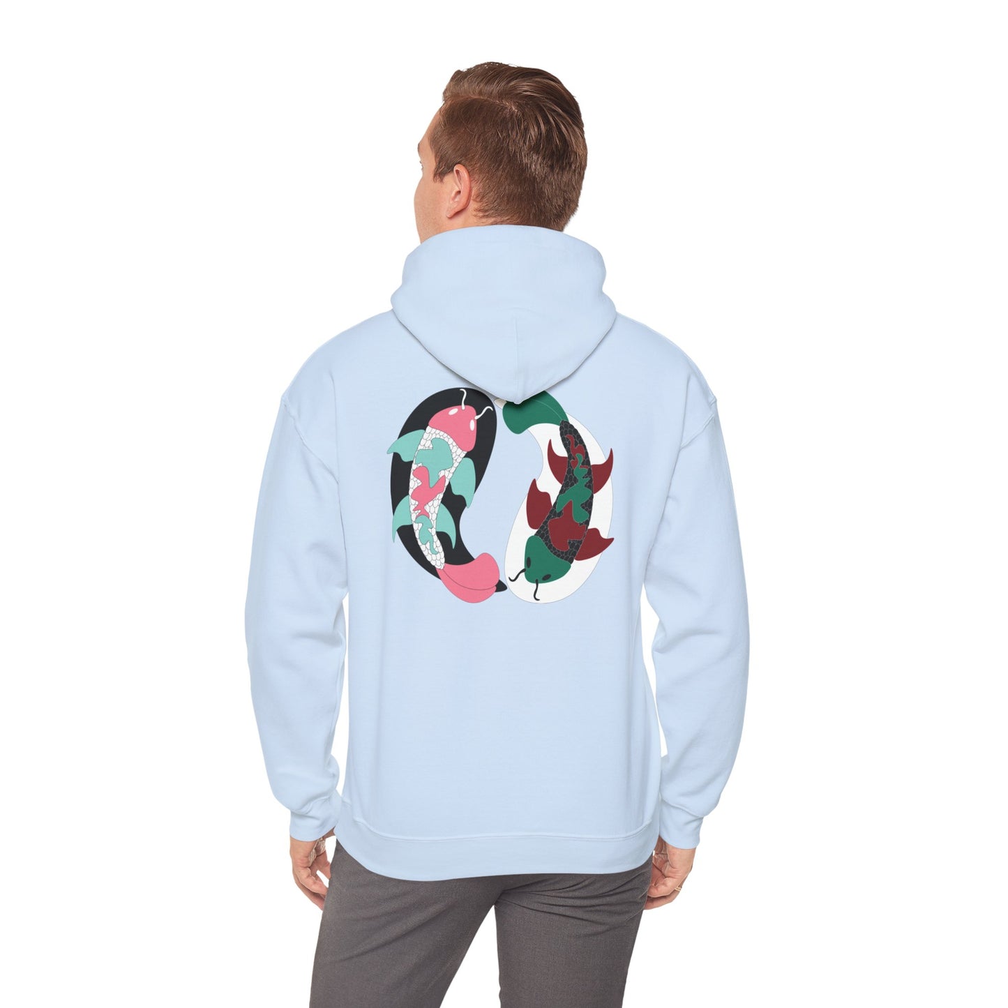 Yin and Yang Koi on the back Sweatshirt