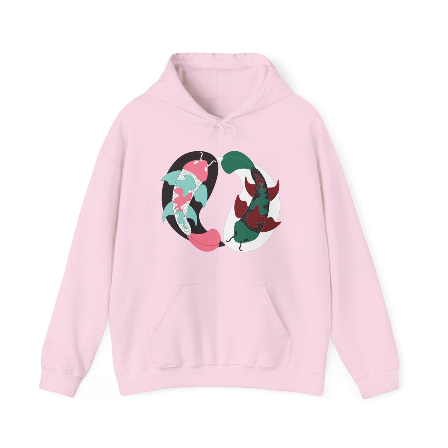 Yin and Yang Koi on the front Sweatshirt