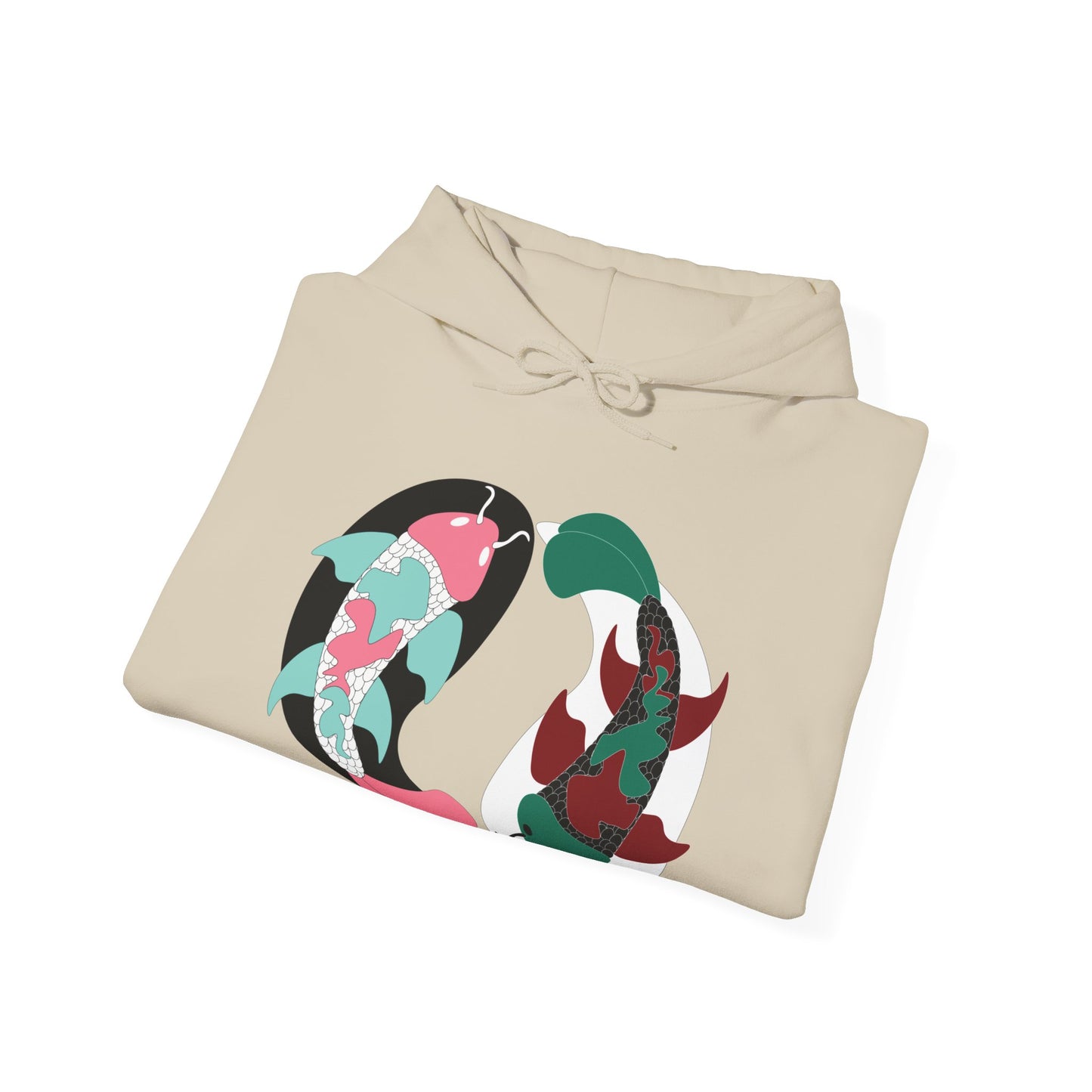 Yin and Yang Koi on the front Sweatshirt