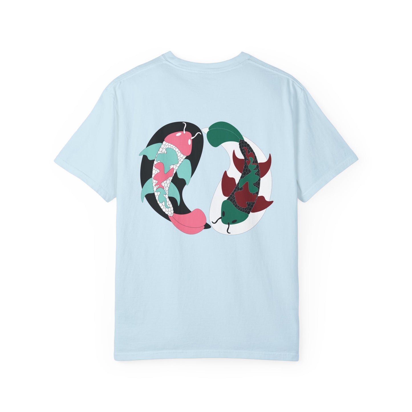 Yin and Yang Koi on the Back shirt