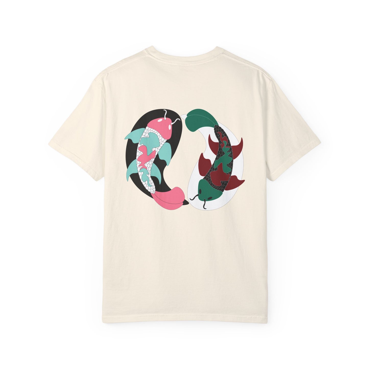 Yin and Yang Koi on the Back shirt