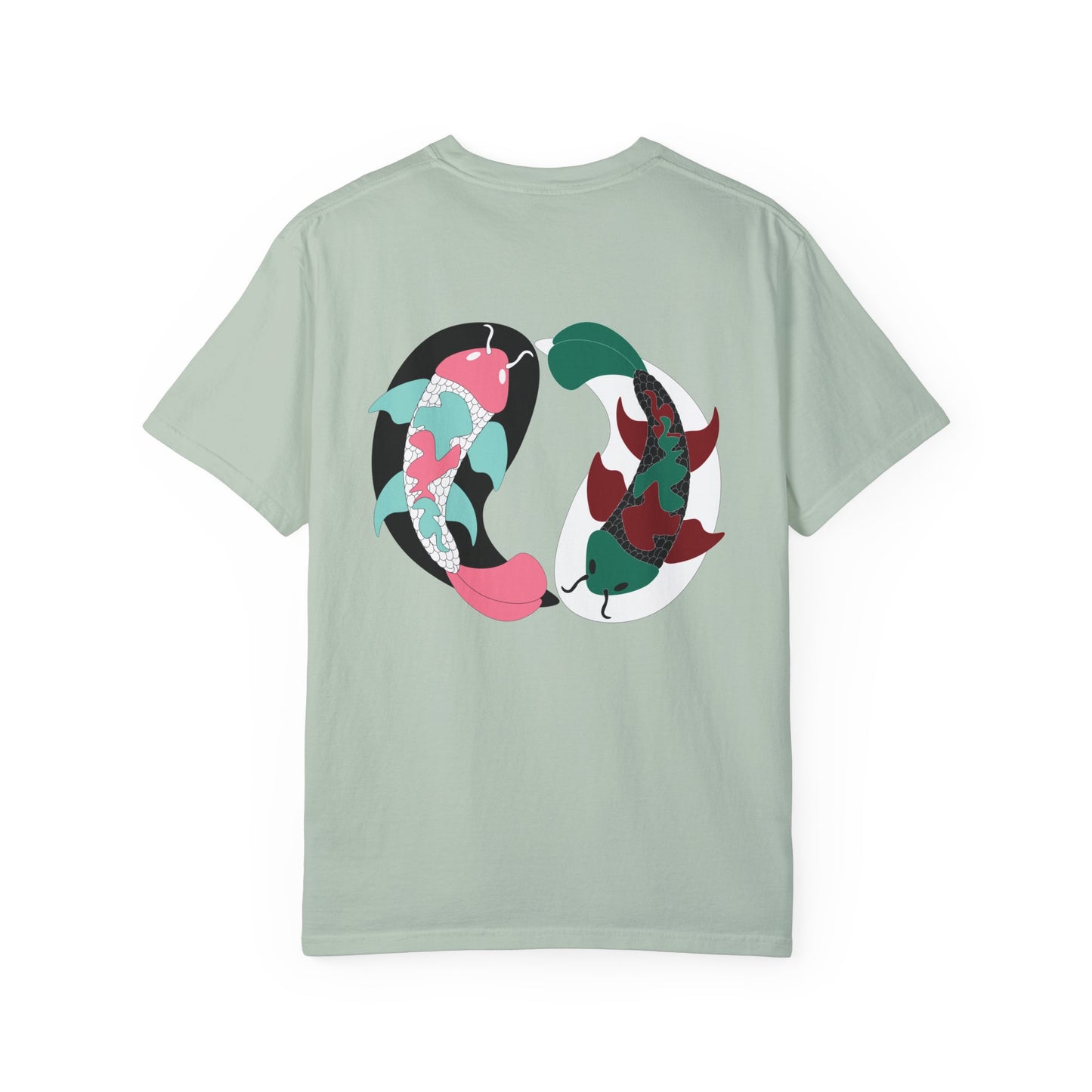 Yin and Yang Koi on the Back shirt