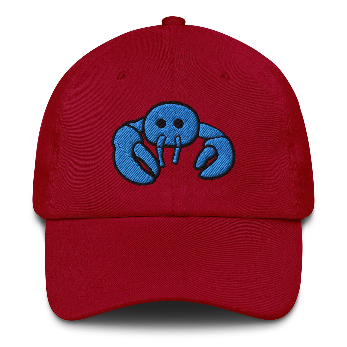 Blue Embroidered LobsterDad hat