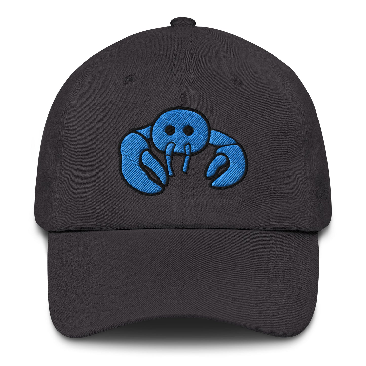 Blue Embroidered LobsterDad hat