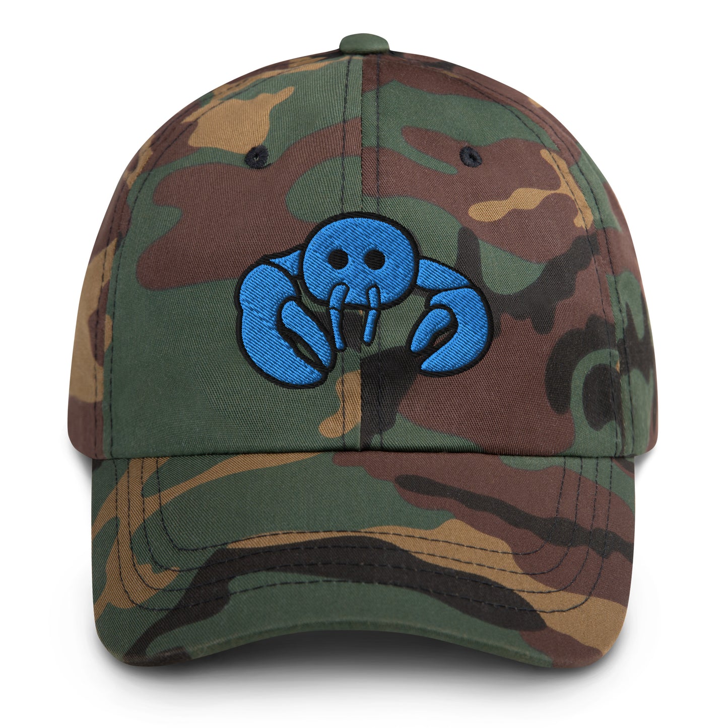 Blue Embroidered LobsterDad hat