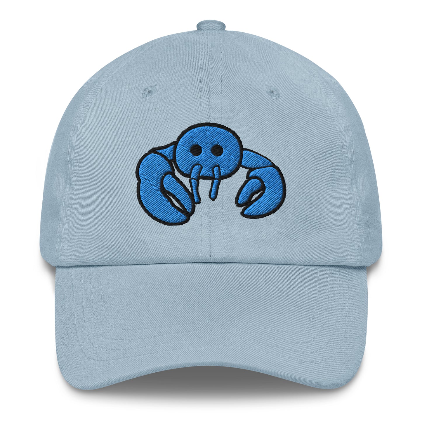 Blue Embroidered LobsterDad hat