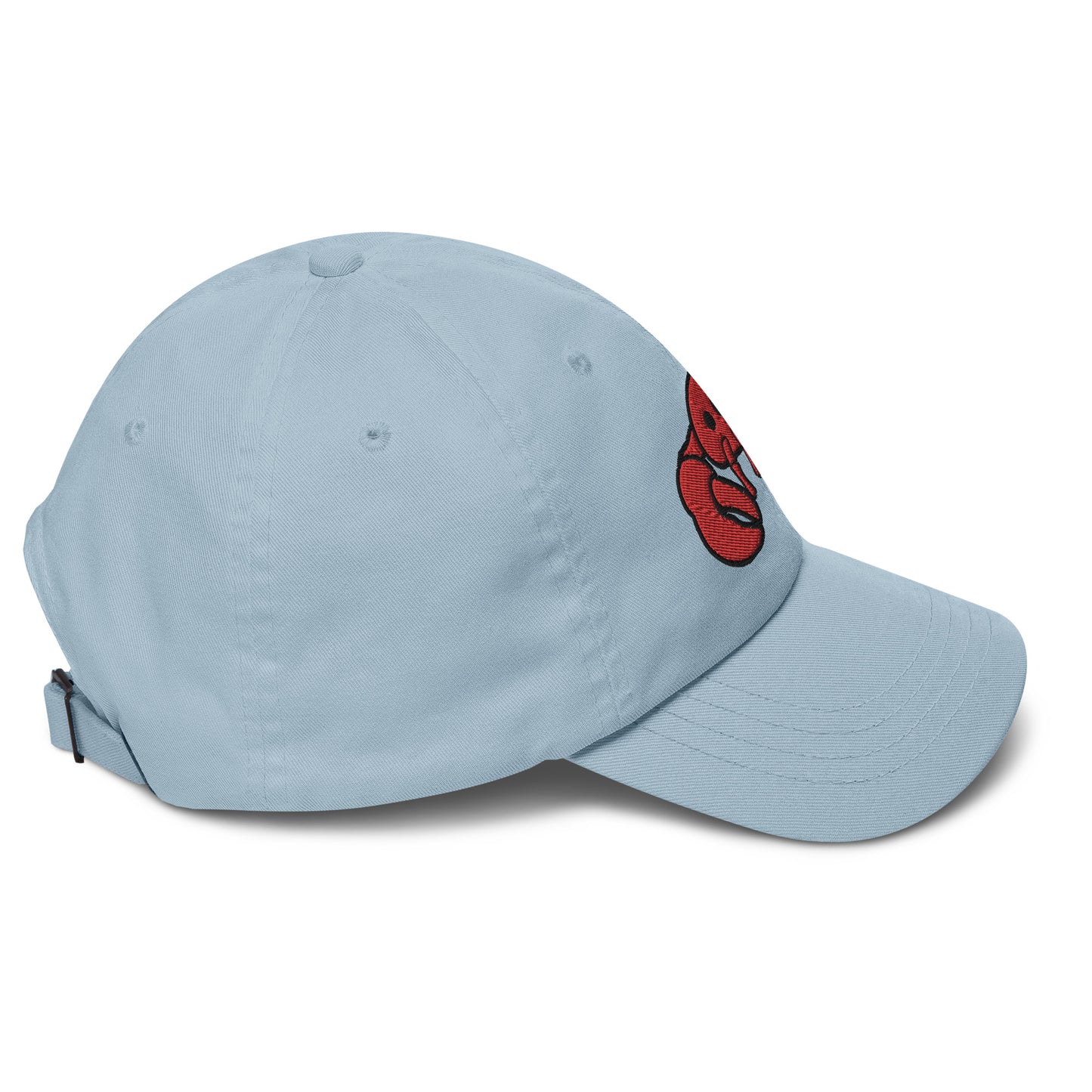 Red Embroidered LobsterDad hat