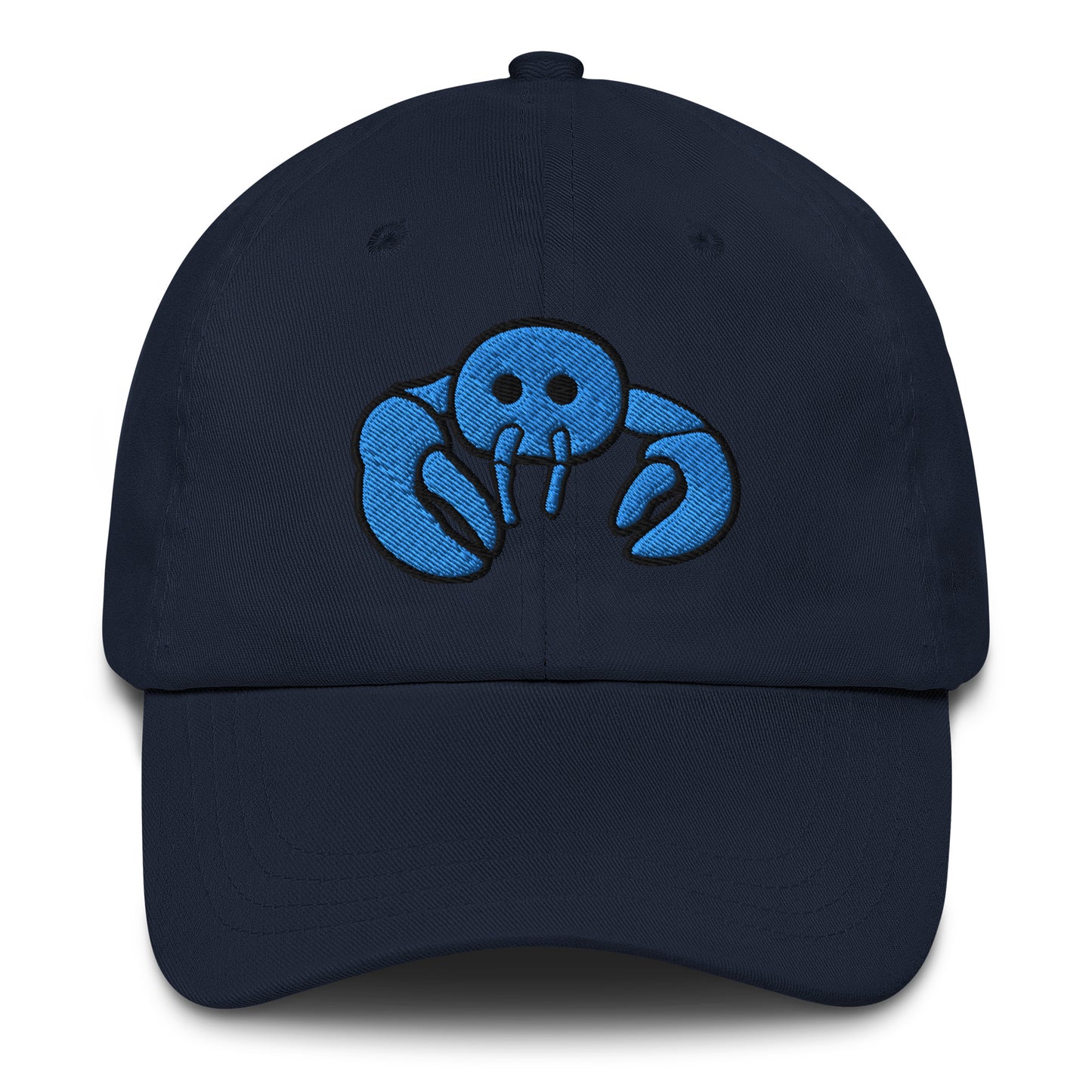 Blue Embroidered LobsterDad hat