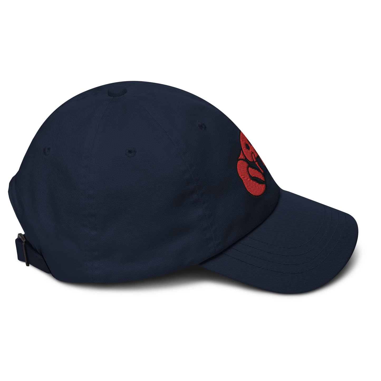 Red Embroidered LobsterDad hat