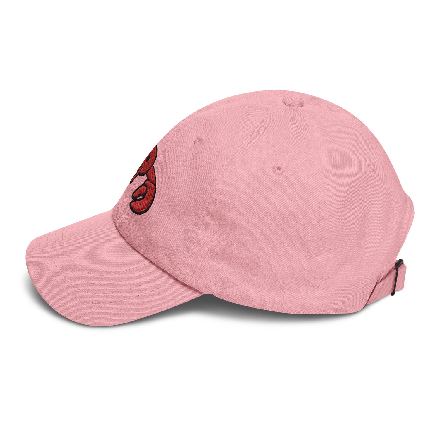 Red Embroidered LobsterDad hat