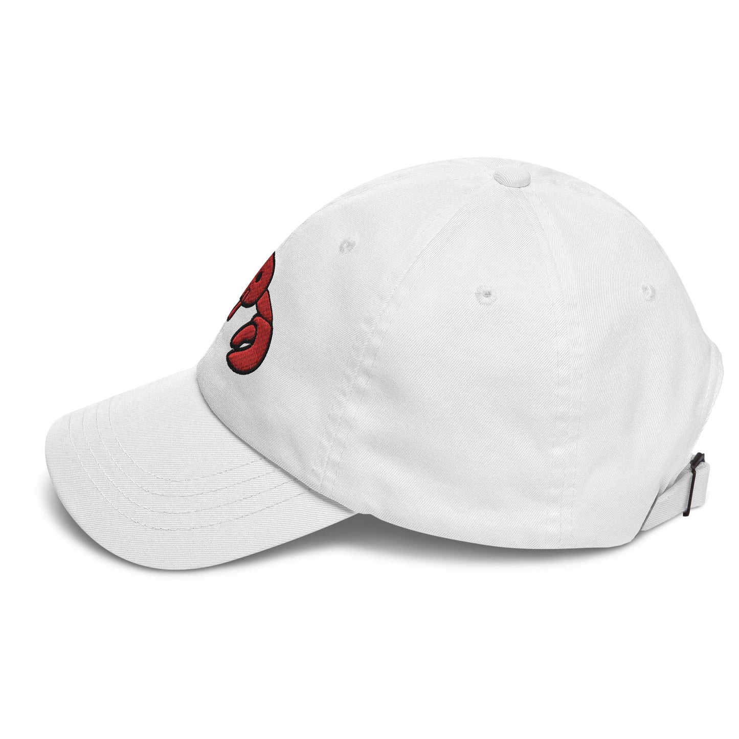 Red Embroidered LobsterDad hat