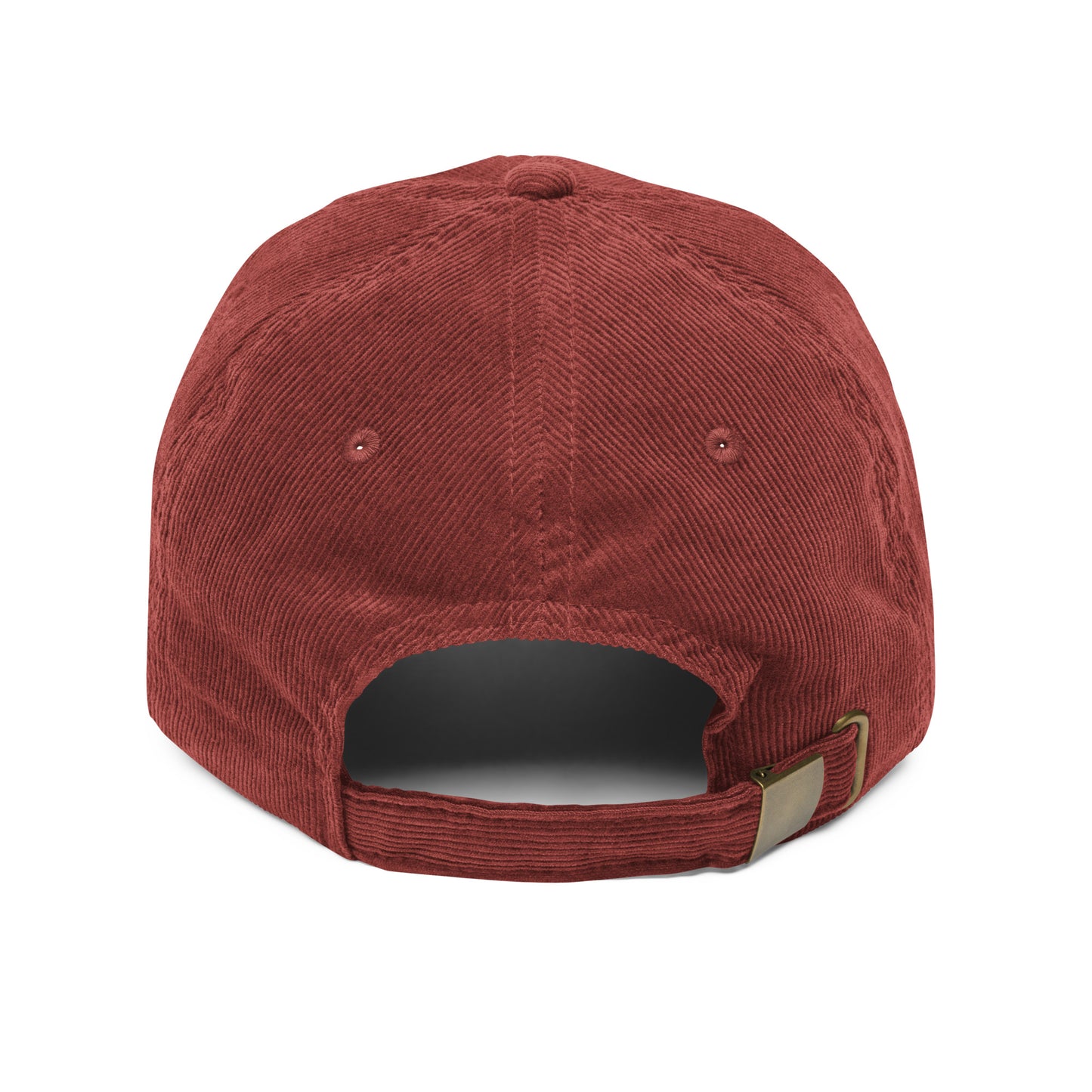 Red Embroidered Lobster Corduroy Cap